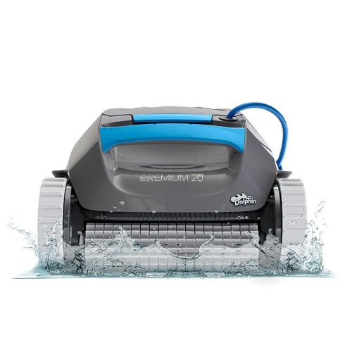 Dolphin Premium 20 Robotic Pool Vacuum Cleaner | Wall Climbing Capability � Powerful Active Scrubbing Brush � Ideal for All Pool Types up to 33 FT in Length