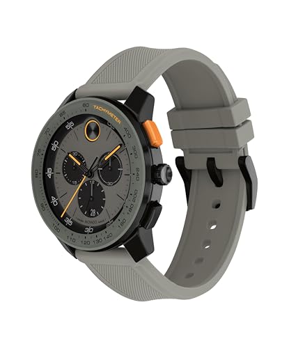 Movado Bold TR90 Men's Luxury Chronograph Watch - Swiss Quartz Movement, Silicone Strap, Water Resistance 30 Meters (3ATM) - Sporty Timepiece - Gift for Him - 43.5mm2
