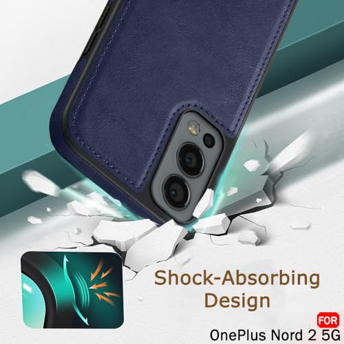 Image of TheGiftKart Genuine Leather Finish Back Cover Case for OnePlus Nord 2 5G / Nord 2 Pac-Man Edition | Shockproof Design | Camera & Screen Protection | Stunning Minimalist Design Back Cover Case