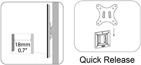 DIGITUS Uchwyt ścienny do monitora LCD/LED do 69 cm (27"), uchwyt mocujący, maksymalne obciążenie 18 kg, maks. VESA 100 x 100
