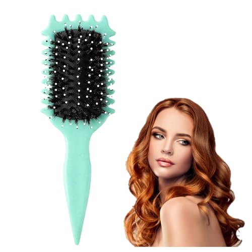 カールブラシ、カーリーヘアブラシカール定義ブラシスタイリングブラシカールシェーピングと定義カールヘアブラシスタイリングブラシ女性女の子男性用。