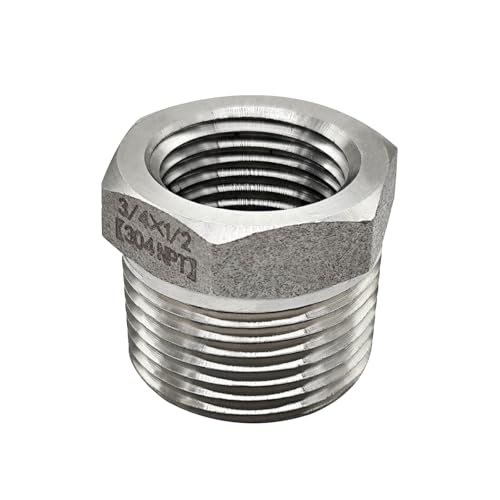 Beduan Stainless Steel Reducer Hex Bushing, 3/4