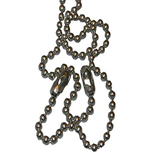 LASCO 02-3453 Chrome Bead Chain with Ring and Coupling for Stoppers, 15-Inch Long