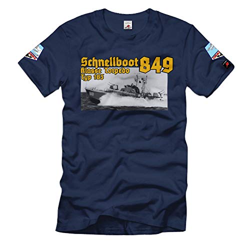 T-shirt classe Torpilleur 849 6 Flottille bleu S aux finitions soignées