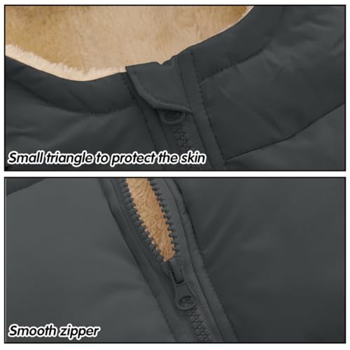 Veste à capuche avec fermeture éclair coupe-vent et chaude pour bébé - 4
