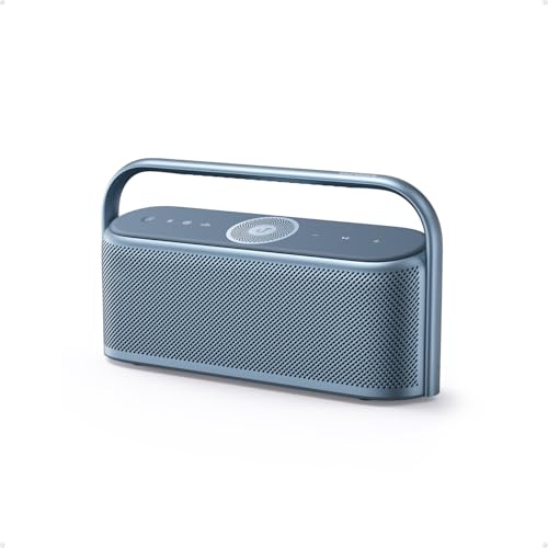 Soundcore Motion X600 Portable Bluetooth Speaker with Spatial Audio, 50W Sound, IPX7 Waterproof, Pro EQ, AUX-in, for Home, Office, Backyard and Bathroom Use (Blue) Blue (Lunar Blue)