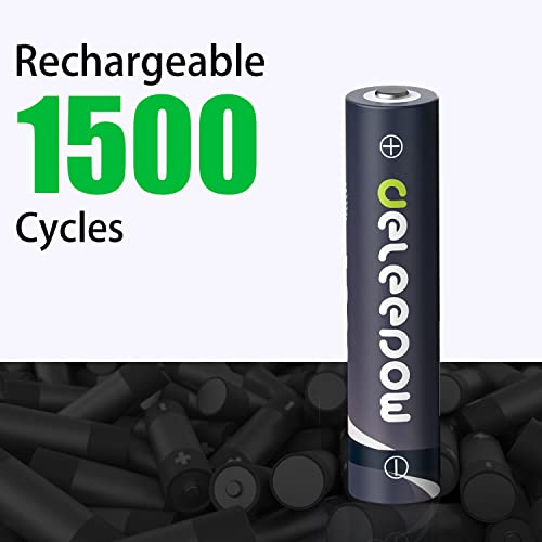 Deleepow Rechargeable Aaa Batteries Lithium 1200Mwh Aaa Batteries Rechargeable 1.5V 1500 Cycle(Only Batteries) #TOP2