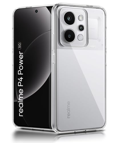 WOW IMAGINE Transparent Back Cover Case for Realme P4 Power 5G | Realme Narzo Power 5G | Raised Bumps for Full Device & Camera Protection Shockproof TPU Silicone Back Case Mobile Cover – Transparent