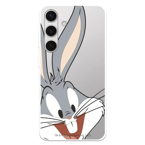 Custodia compatibile con Samsung Galaxy S24 Ufficiale Looney Tunes Bugs Bunny per proteggere il tuo cellulare. Custodia in silicone trasparente flessibile con licenza ufficiale Looney Tunes