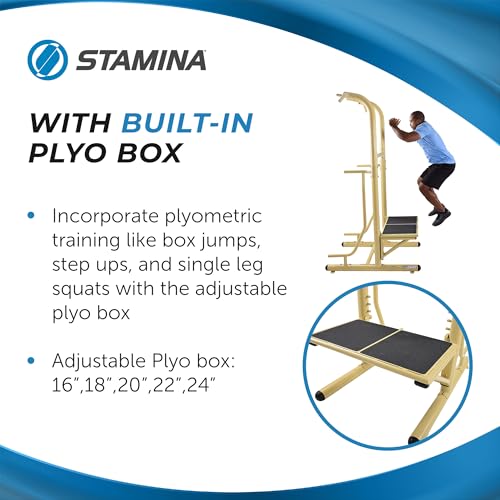 Stamina Strength Training Power Tower, Gold - Thumbnail 7