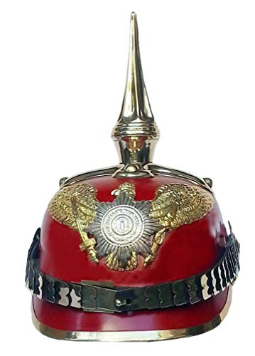 Warrior Point Prussian Leather Helmet WWI German Imperial Pickelhaube Helmet Conical Spike Hat helmet