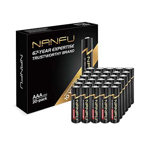 50% Off NANFU AAA 20 Alkaline Batteries - Long-lasting Power