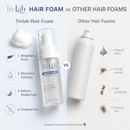 Image of Hair Mousse, Instant Smoothing Foam, 4 Fl Oz / 120 ml