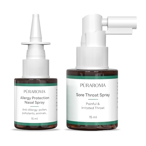Image of Allergy & Throat Relief Duo - Allergy Protection Nasal Spray 15ml + Sore Throat Spray 15ml | Natural Pollen, Dust & Throat Soothing Support | Non-Drowsy | Fast-Acting | EU Made