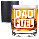 Wrappiness Funny Gift for Dad, Husband - Dad Fuel 11oz Whiskey Glass, Perfect...