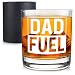 Wrappiness Funny Gift for Dad, Husband - Dad Fuel 11oz Whiskey Glass, Perfect Fathers Day, Birthday Gifts for Men Old Fashioned Bourbon Glass, Stocking Stuffers for Expecting Father Scotch Lover