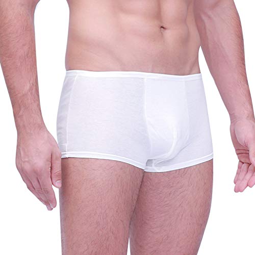 YAUOLIVE Men's for Disposable Panties Boxer Shorts Disposabl Cotton Underwear 3 Pack Small(26.5