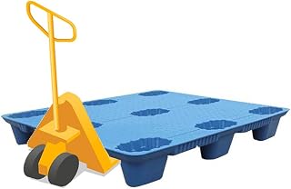 Polyethylene Pallet Skid with 4 Way Entry, Plastic Pallet for Storage and Logistics Goods Easy to Transport Non-Slip Strong Load Bearing 5 Load Capacities to Choose from (Color : Blue, Size : 110x11