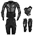 Produktbild FULUOYIN Motorrad Protektorenjacke Anzug Panzer Protektorenhemd+ Hose+ kniechüzer+Handschuhe für Radfahren Reiten Motorrad Fahren Schilaufeh S-5XL