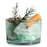 heizi アロマストーン ストーンディフューザー 天然石 グラス アロマオイル アロマディフューザー (グリーン)