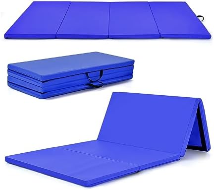 GOPLUS Tapis de Gym Épais Pliable, 240x118x5 CM, Tapis de Gymnast...
