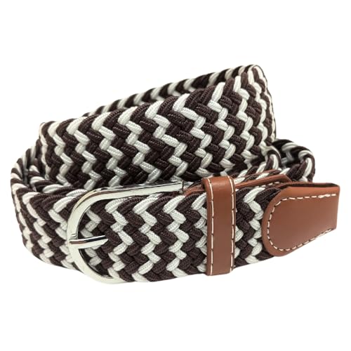 Image of The Tie Hub Unisex Stretchable Woven Fabric Belt | Adjustable, Hole-Free Design | Fits Up to 40 Inches Waist