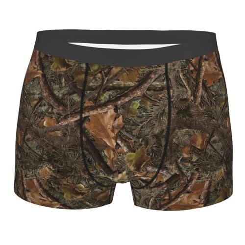 Men'S Realistic Forest Camouflage Boxer Brief Stretch Camo Underwear Hilarious Gag Gifts Camouflage...