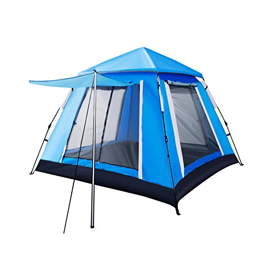 Carpa dome para camping para 3-4 personas, azul miniatura 1