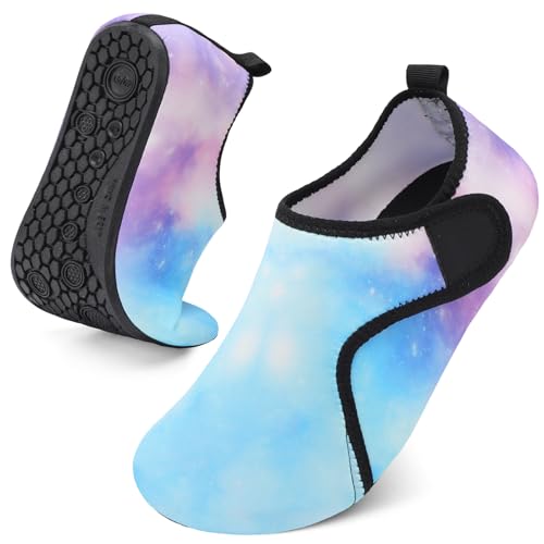 Water Shoes for Women Men Quick Dry Lightweight Aqua Barefoot for Beach Swim Pool Surf Yoga Sports Blue Star 5-6 Women/4-5 Men2
