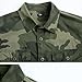 Men's Camo Shirts Jacket Fashion Plus Size Lightweight up Laple Long Sleeves Blouse Tops Cargo Coat Outwear Army Green 3X-Large