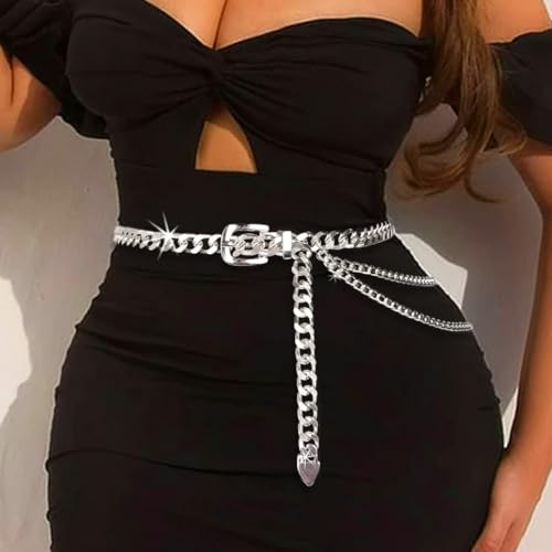COSYDAYS Silver Chain Belt Waist Fashion Waist Body Chain Jewelry for Women - Image 3
