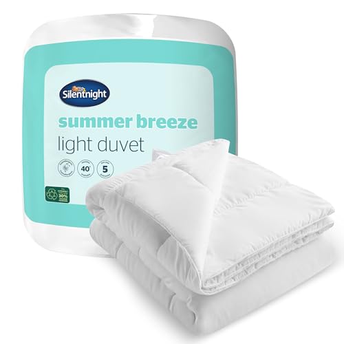 Silentnight Summer Breeze 4.5 Tog King Duvet - Lightweight Low Tog Cooler Summer Duvet Quilt Ideal for Warm Nights and Hot Sleepers - Hypoallergenic and Machine Washable - King