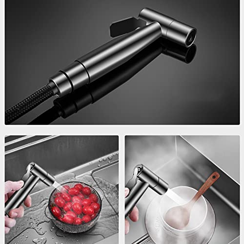 Robinet de Cuisine avec Pistolet Extensible et Commande Intégrée pour Eau Filtrée