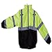 M DIAMOND M Unlined Bomber Jacket, Polyurethane Coated Polyester, High Visibility Lime & Black ,4 Pockets Zipper Closure (Case of 10) (as1, alpha, 3x_l, regular, regular)