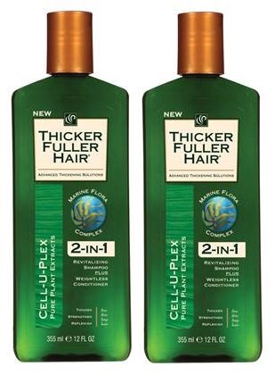 Thicker Fuller Hair 2 In 1 Shampoo Plus Conditioner 12 Ounce (Pack of 2)