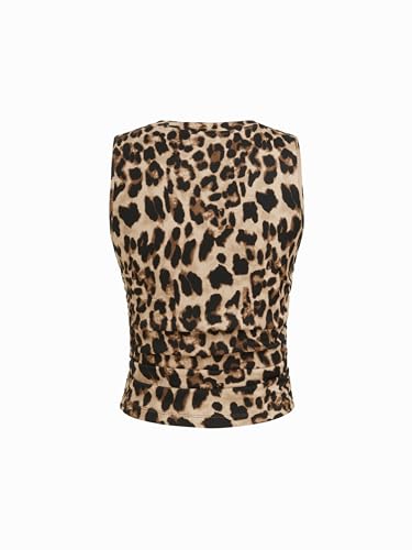 Image of CIDER Womens Tank Tops Sleeveless High Neck Ruched Crop Tops Going Out Casual Basic Ribbed Shirt Summer Fashion Clothing