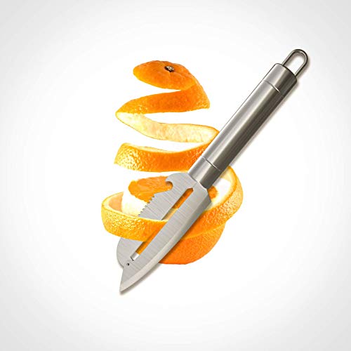 Éplucheur Légumes et Fruits Pour Pomme De Terre Tomate - Éplucheur Grande (longueur: 9.4 ‘’) lame en Acier Inoxydable Ultra Tranchant en acier inoxydable avec embout acéré.ustensile de Cuisine Cover