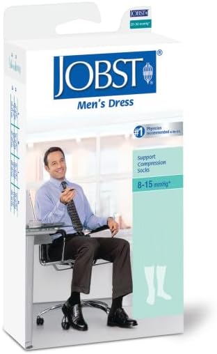 Miniatura 2 de JOBST Medias de compresión para hombre, hasta la rodilla, con puntera cerrada, calidad profesional, ropa interior elegante para comodidad durante