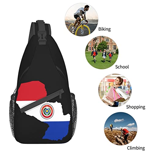 Mochila bandolera unisex estilo mapamundi Paraguay miniatura 7