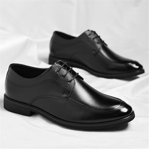 Men's Shine Genuine Leather Lace Up Oxford Dress Shoes Low Heel Non Slip Sole Formal Business Tuxedo Shoes for Party Wedding Formal Office Business Events3