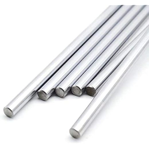 INVENTO 4pcs Steel Smooth Rod 8mm