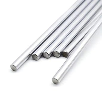 INVENTO 2pcs EN31 Rustproof Steel Smooth Rod 4mm OD 100mm (0.1 mtr) Long for CNC Robotics Machines DIY Projects