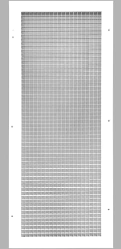 Image of 14 inch x 24 inch or 24 inch x 14 inch Cube Core Eggcrate Return Air Grille - Aluminum Rust Proof - HVAC Vent Duct Cover - White [Outer Dimensions: 15.75 x 25.75]