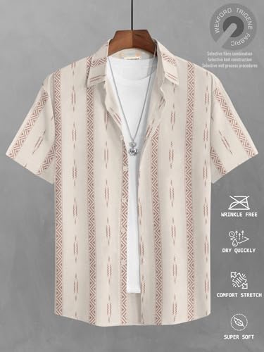 Image of BULLMER Trendy Regular Fit Printed Causal Shirt for Men - Pack of 1