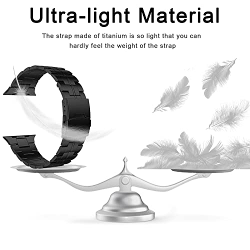 Miimall Titanium Strap for Apple Watch Ultra 2/Ultra 49mm, Series 10 46mm, Series 9/8/7 45mm, Series SE/6/5/4 44mm - Image 4