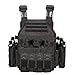 Myste Modulare Vielseitige Leichte Taktische Weste Herren, Plattenträger Taktische Weste Molle Militär Armee Weste für Paintball Airsoft Swat CS Spiel Outdoor Training - Schwarz