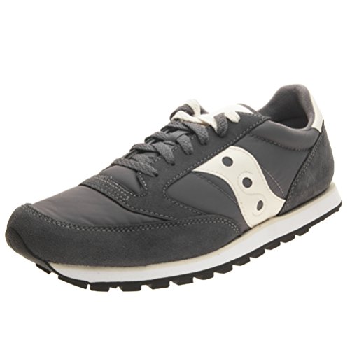 Saucony Originals Men's Jazz Lowpro Classic Retro Running Shoe, Charcoal/Off White, 8 M US