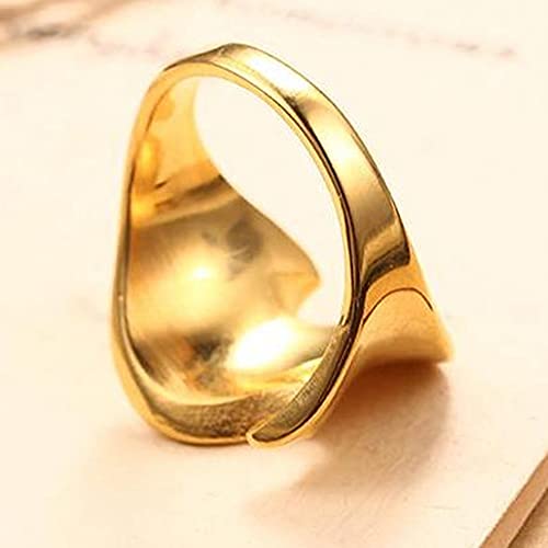 Jude Jewelers Stainless Steel Irregular Shape Ocean Waved Surface Promise Statement Anniversary Ring3