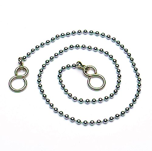 Merriway BH02251 Ball Type Bath Chain with S Hook, 450mm (18 inch) - Chrome Plated