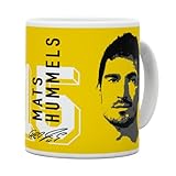 BVB Tasse Borussia Dortmund BVB Tasse Spieler Hummels Fanartikel, 0,4 Liter, Steingut